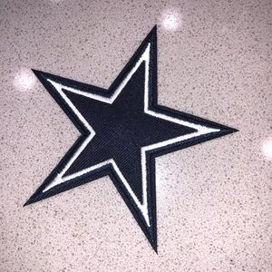 Dallas cowboys star iron on patch 3” x 3” NEW